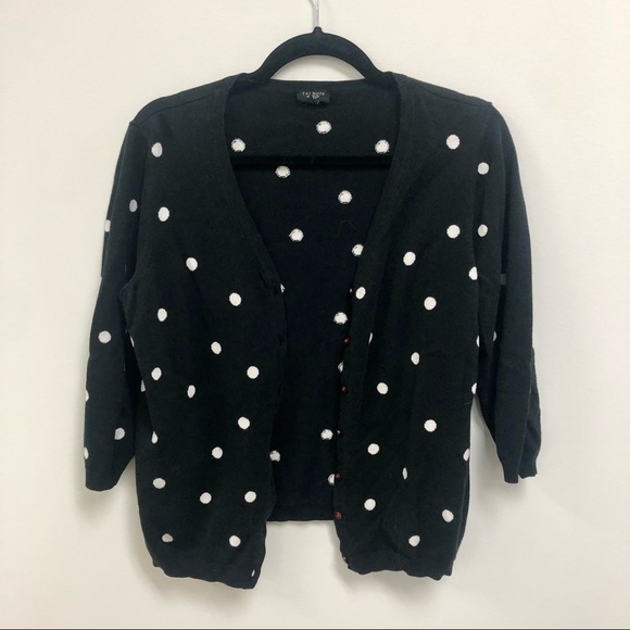 Talbots Woman X cropped polka dot sweater - Picture 1 of 6